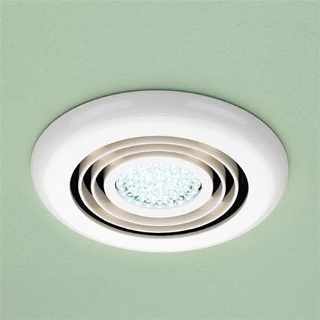 HiB Inline Turbo Fan White / Cool White LED HiB Turbo Wet Room Inline Ceiling Fan