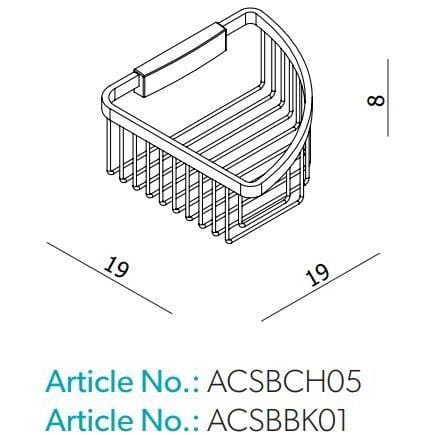 HiB Basket HiB Easy Lift Corner Shower Basket