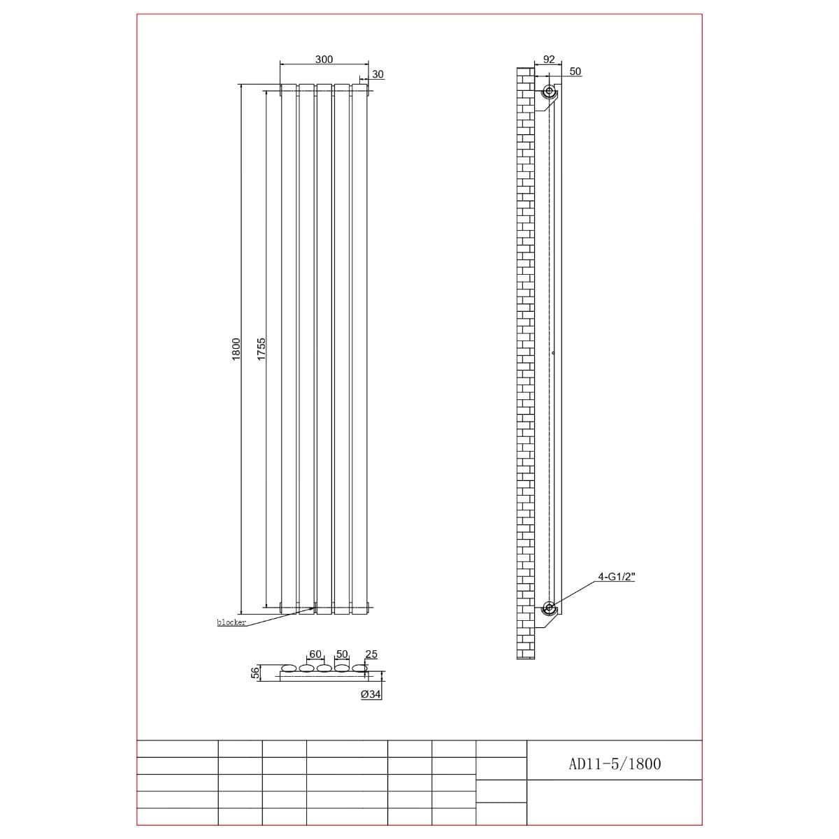 Aquarius Bathrooms Column Radiator Aquarius Athens Single Vertical Column Radiator in White