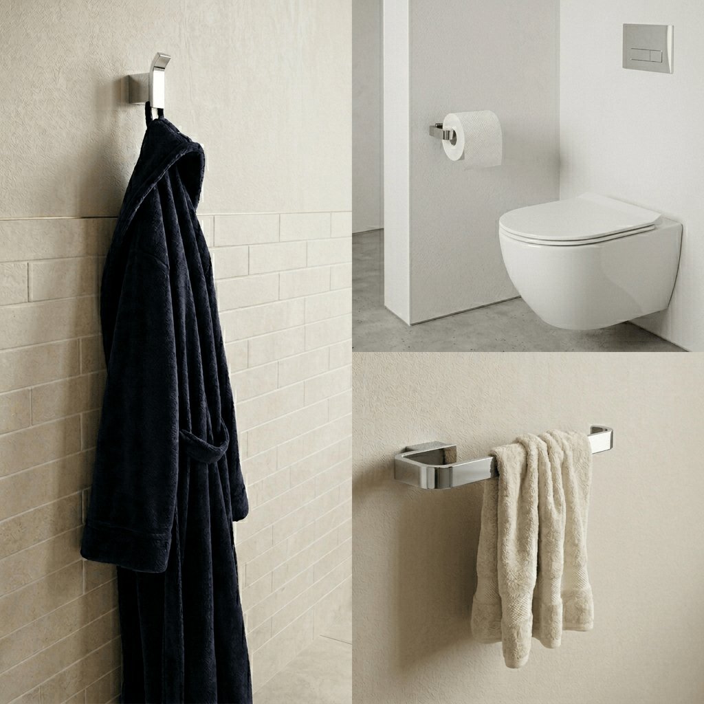 Aquarius Bathrooms Accessory Set Aquarius FT 3 Piece Bathroom Accessory Pack