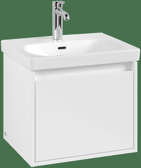 Villeroy & Boch Wall Mounted Vanity Unit Villeroy & Boch Skyla Wall Mounted 500mm One Drawer Vanity Unit with Basin