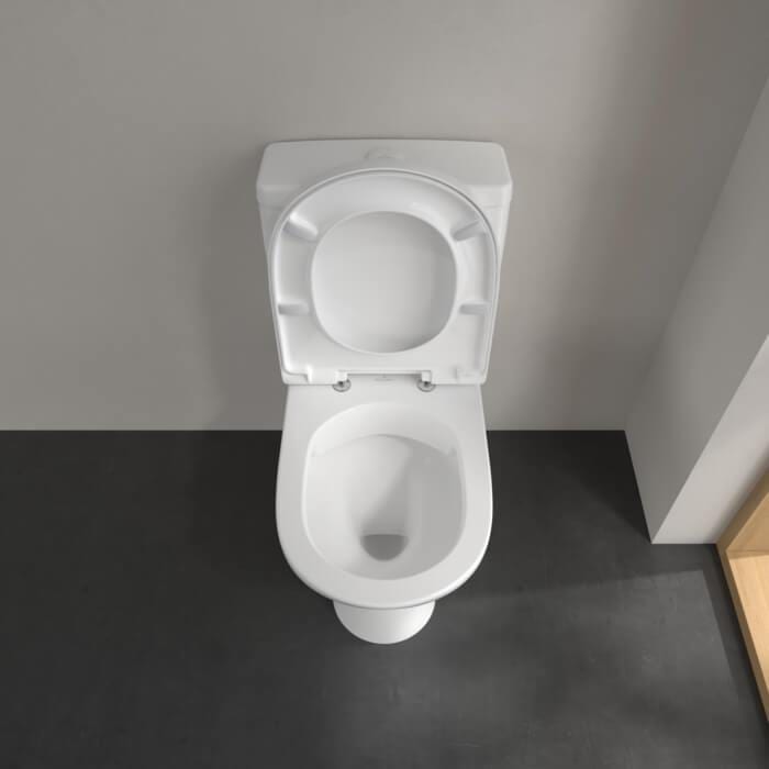 Villeroy & Boch Close Coupled Toilet Villeroy and Boch O.Novo Combi Pack Close Coupled Open Back Toilet with Soft Close Seat
