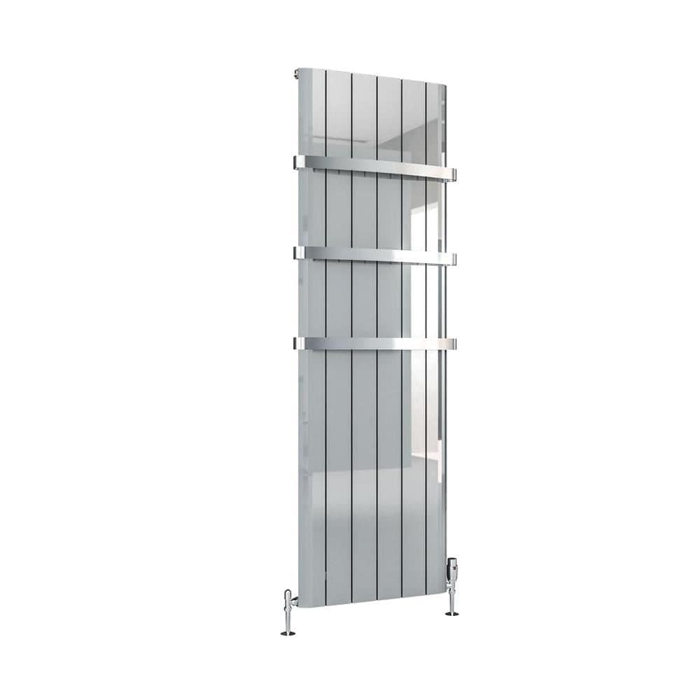Eastbrook Panel Radiator Eastbrook Peretti Straight Vertical Aluminium Radiator in Polished Aluminium