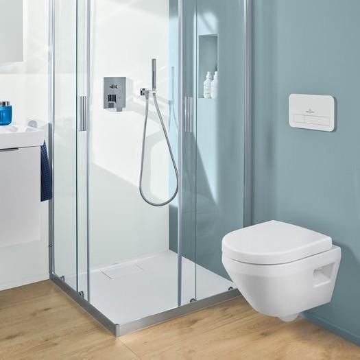 Villeroy & Boch Wall Hung Toilet Villeroy & Boch Architectura Compact Wall Hung Toilet with TwistFlush and Soft Close Seat