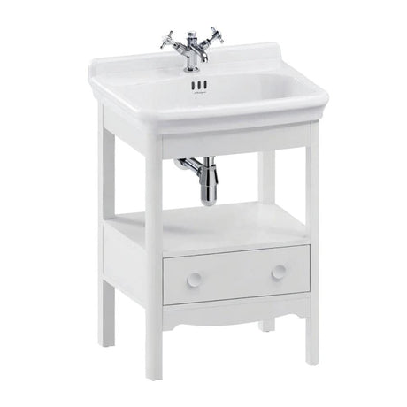 Burlington Floor Standing Vanity Unit Varley White / 2 Hole Burlington Guild Floor Standing 620mm Vanity Unit with Basin