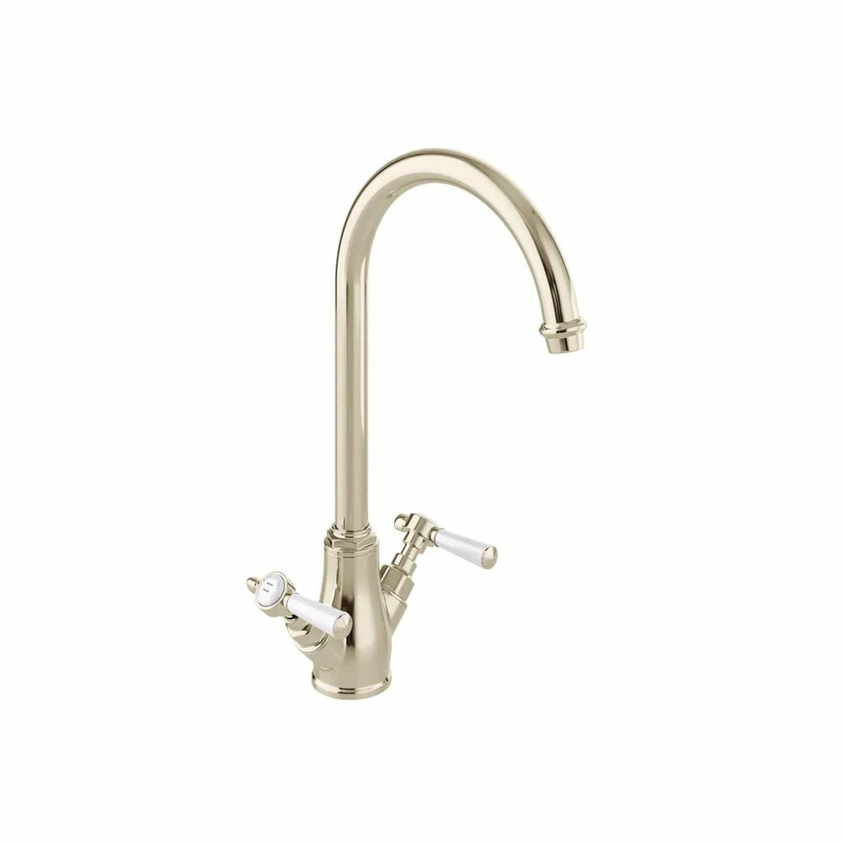 Vado Kitchen Tap Bright Nickel Booth & Co. Axbridge Mono Kitchen Mixer Tap with Lever Handles