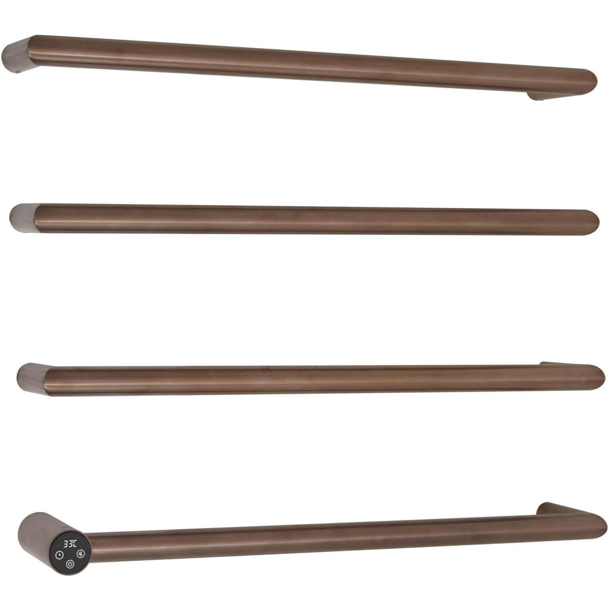 JTP Designer Towel Radiator JTP Obi Designer Towel Radiator - 600 x 485 - Electric Only - Brushed Bronze