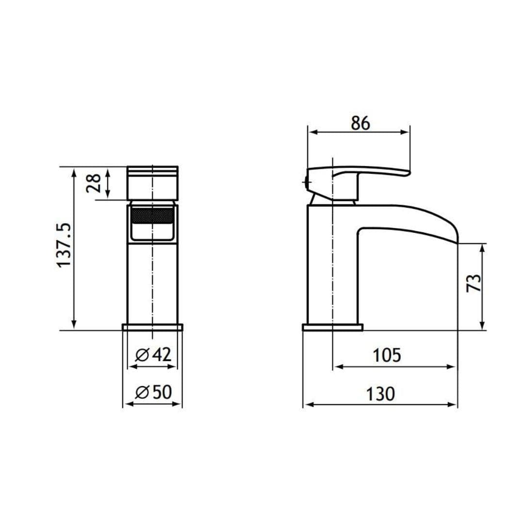Aquarius Mono Basin Tap Aquarius Niagara Waterfall Mono Basin Mixer Tap with Waste