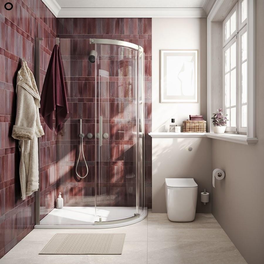 Crosswater Quadrant Shower Enclosure Brushed Stainless Steel / 1200 x 800mm / Right Hand Crosswater Optix Single Door Quadrant Shower Enclosure