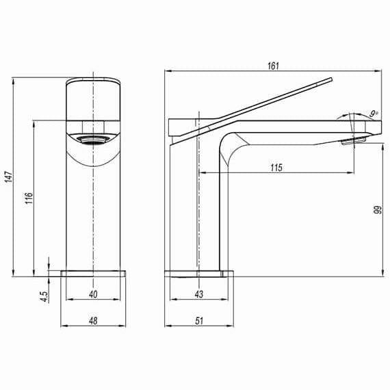 Crosswater Mono Basin Tap Crosswater Glide II Mono Basin Mixer Tap