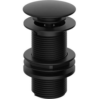 Heritage Basin Waste Matt Black Heritage Unslotted Clicker Basin Waste