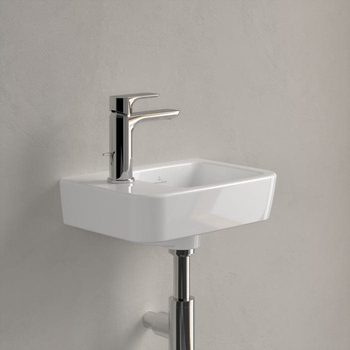 Villeroy & Boch Cloakroom Basin Villeroy & Boch O.novo Compact Hand Basin with OverFlow - 360mm Wide - in White Alpin