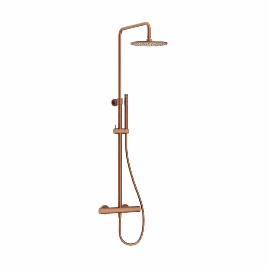 Crosswater Exposed Shower Set Brushed Bronze Crosswater Central Thermostatic Multifunction Shower Kit