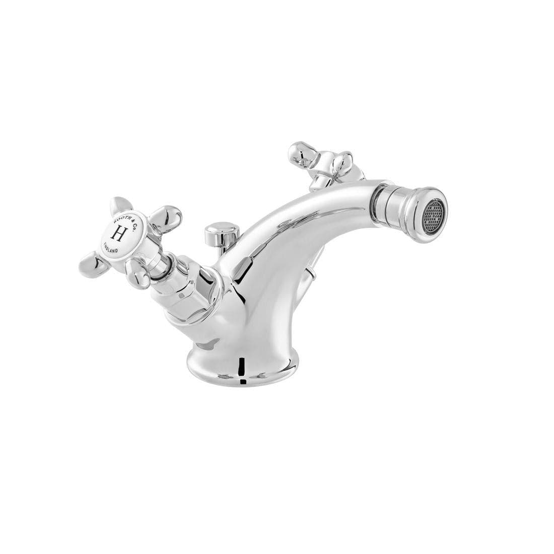 Vado Bidet Tap Chrome Booth & Co. Axbridge Mono Bidet Mixer Tap with Pop-Up Waste