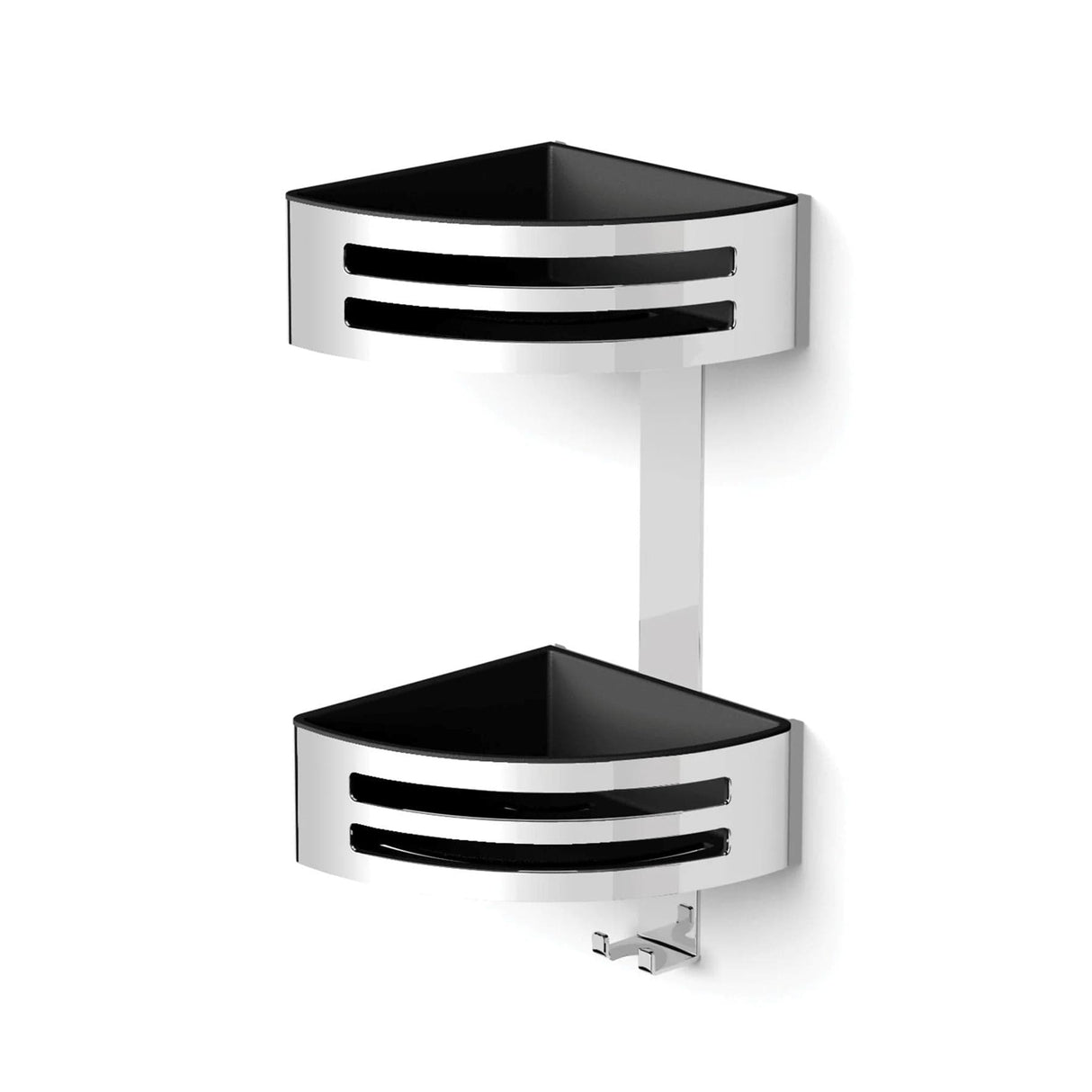 HiB Basket Chrome HiB Two Tier Corner Shower Basket with Removable Trays