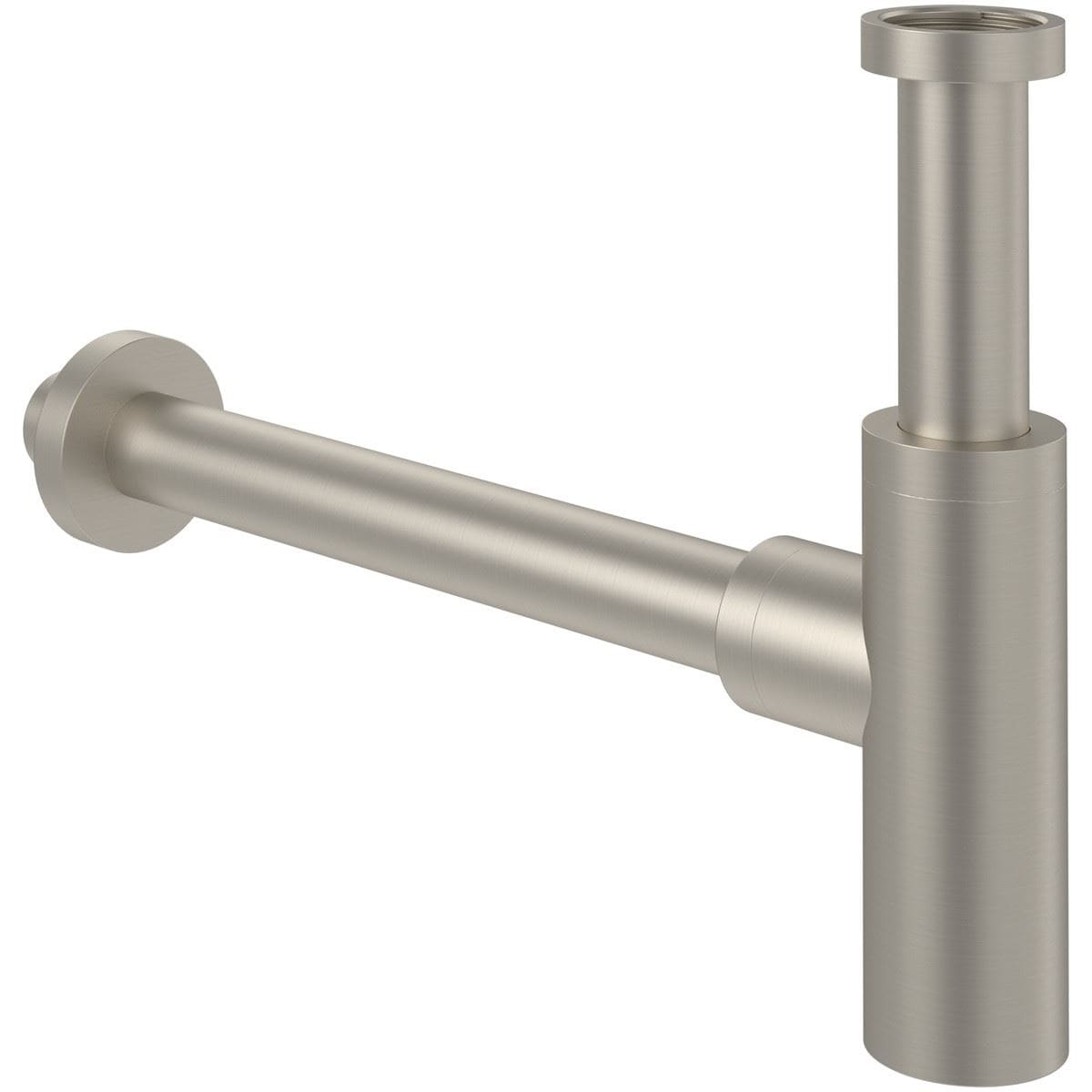 Villeroy and Boch Bottle Trap Brushed Nickel Villeroy & Boch Universal Round Basin Bottle Trap