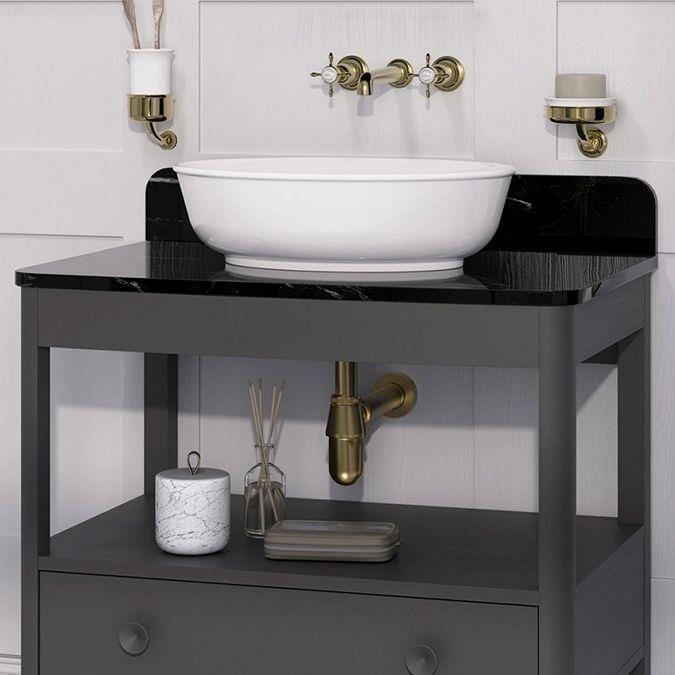 Burlington Floor Standing Vanity Unit Burlington Guild Floor Standing 850mm Vanity Unit with Worktop