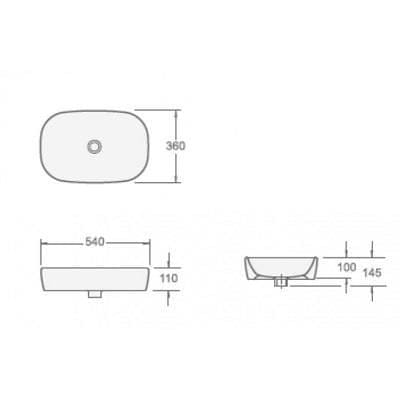 Imex Countertop Basin Imex Grace 540mm Countertop Basin in White