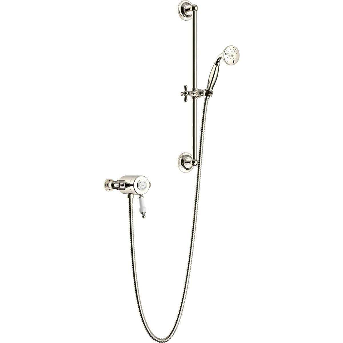Heritage Exposed Shower Set Vintage Gold Heritage Glastonbury Exposed Shower With Premium Flexible Riser Kit