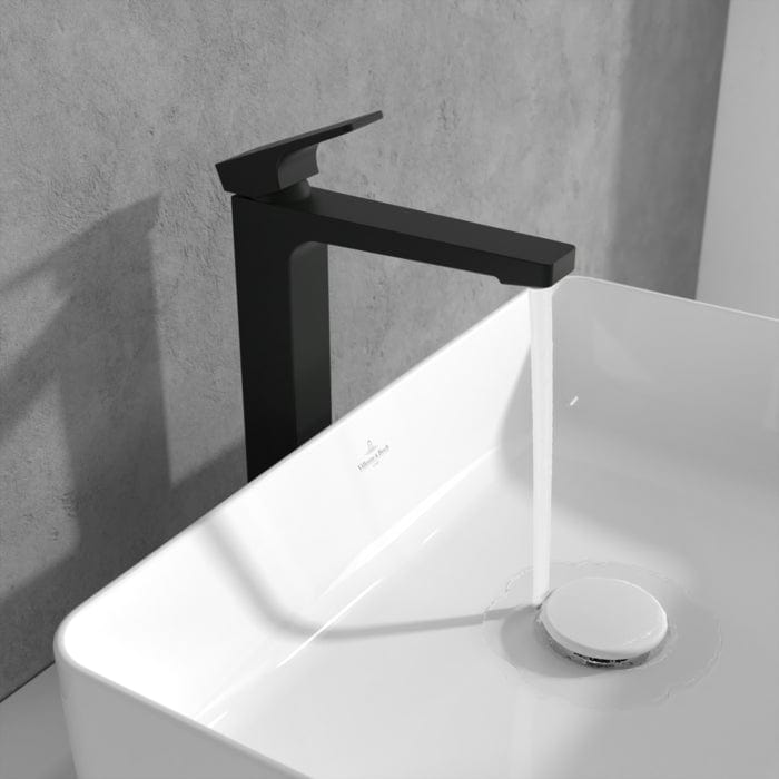 Villeroy & Boch Tall Basin Tap Villeroy & Boch Architectura Square Tall  Basin Mixer Tap with Pop-Up Waste