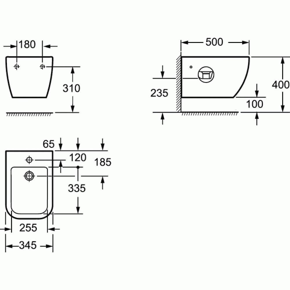 Imex Bidet Imex Essence Wall Hung Bidet in Gloss White