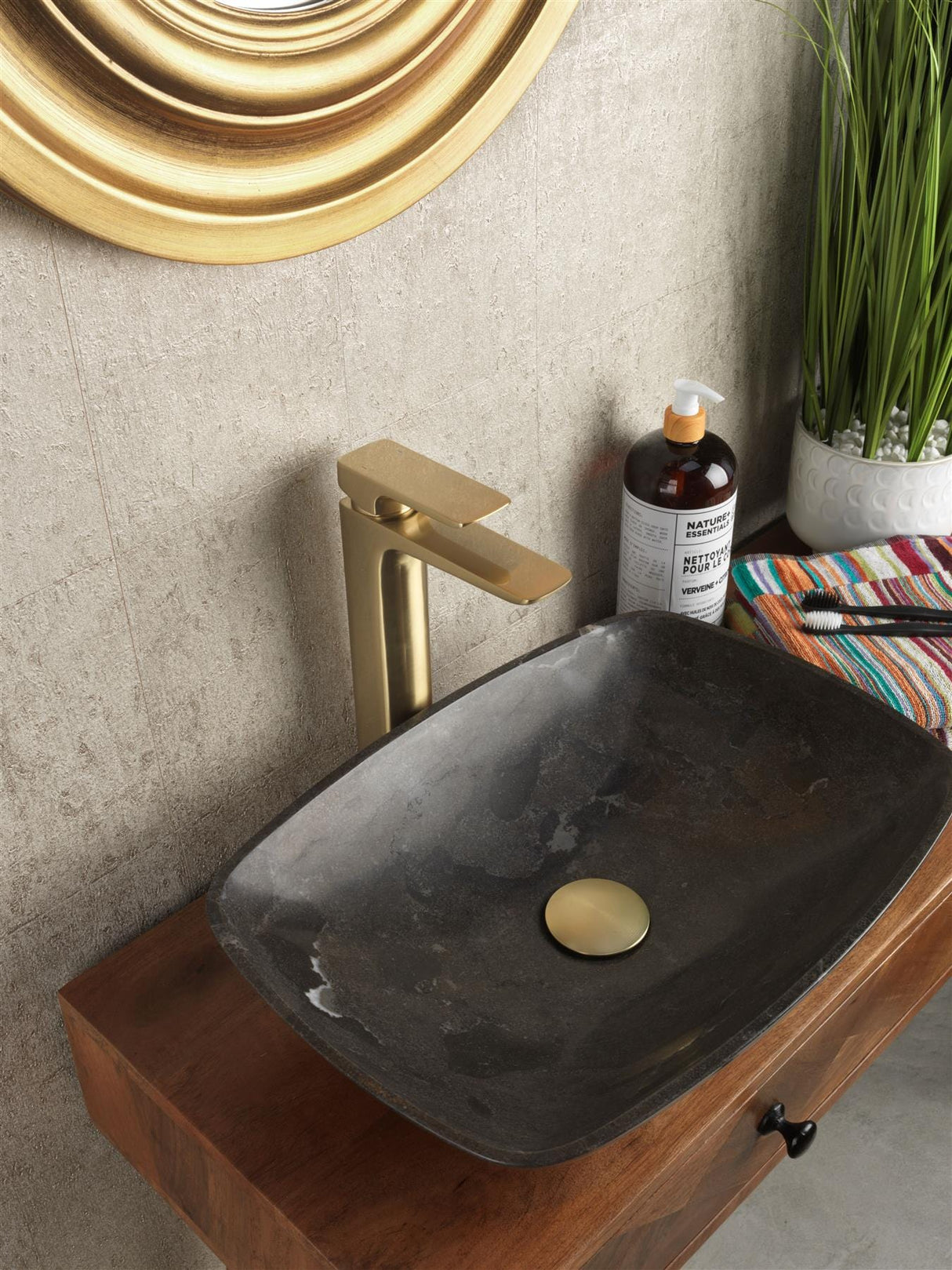 Sagittarius Tall Basin Tap Sagittarius Ravenna Tall Basin Mixer Tap with Sprung Waste