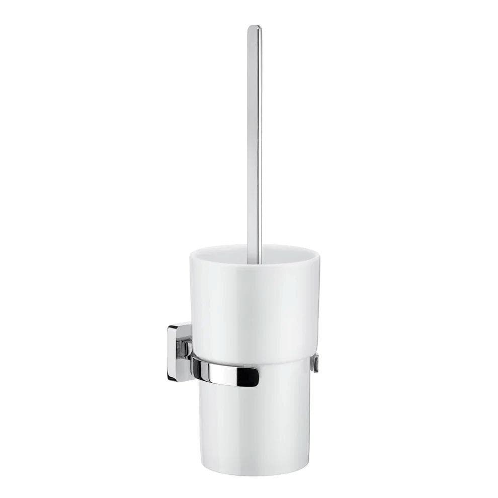 Smedbo Toilet Brush Smedbo Ice Round Wall Mounted Toilet Brush and Holder in Chrome
