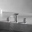 Flova 3 Tap Hole Basin Set Flova Spring 3 Hole Basin Mixer Tap with Clicker Waste in Diamond Chrome