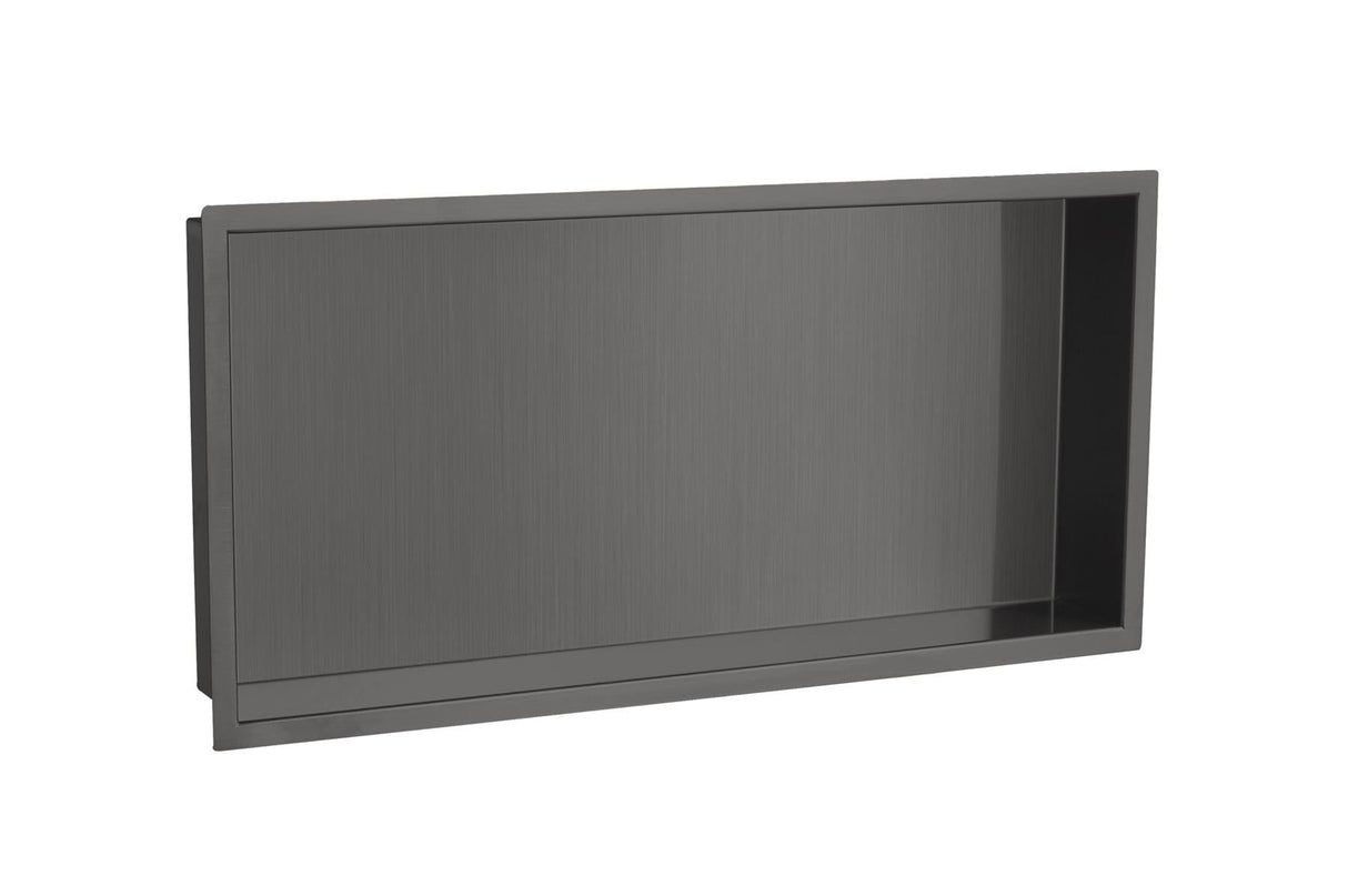JTP Shelf Brushed Black JTP VOS Rectangular Shower Niche - 300 x 600mm
