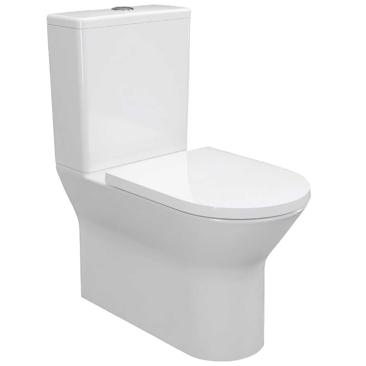 Imex Close Coupled Toilet Imex Blade Rimless Close Coupled Toilet with Soft Close Seat in White