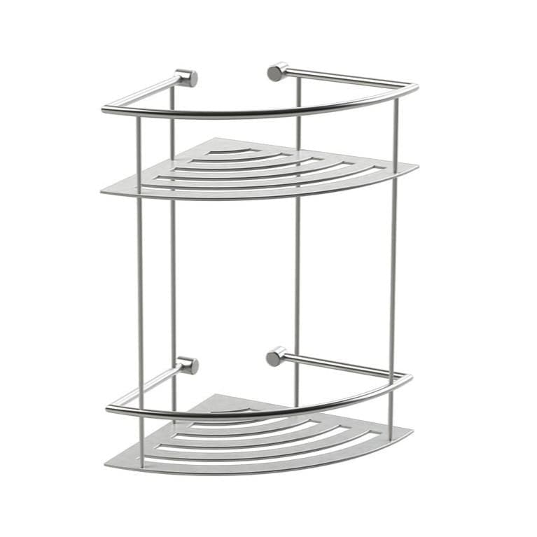 Miller Shelf Miller Signature Corner Two Tier Shower Shelf in Chrome