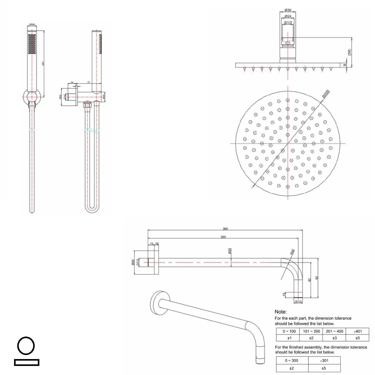 Crosswater Concealed Shower Set Crosswater Crossbox Push 2 Button 2 Outlet Shower Bundle Version 2