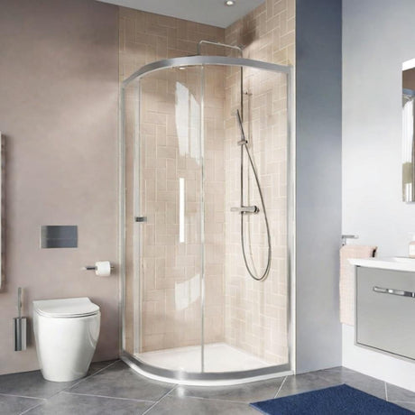 Crosswater Quadrant Shower Enclosure Silver / 1200 x 800mm Crosswater Clear 6 Quadrant Shower Enclosure