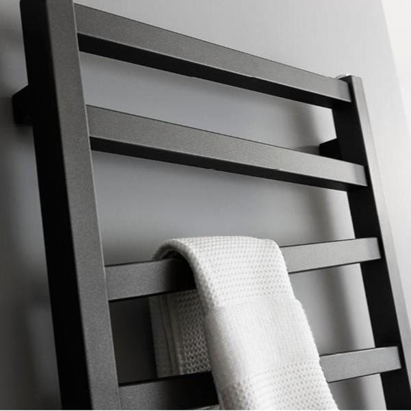 Crosswater Wedge Designer Towel Rail in Metallic Black