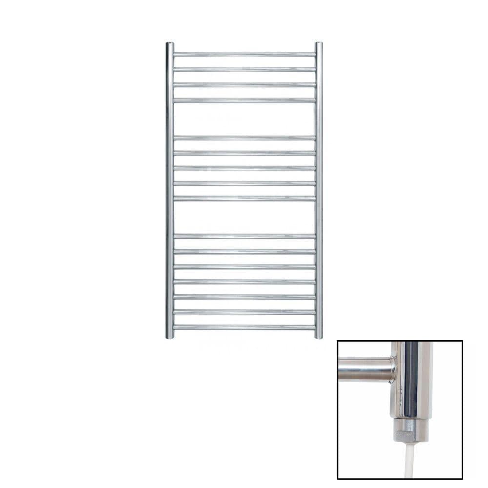 JIS Ladder Rail 1000 x 400mm / Satin Chrome / Electric Only JIS Sussex Steyning Vertical Stainless Steel Heated Towel Rail