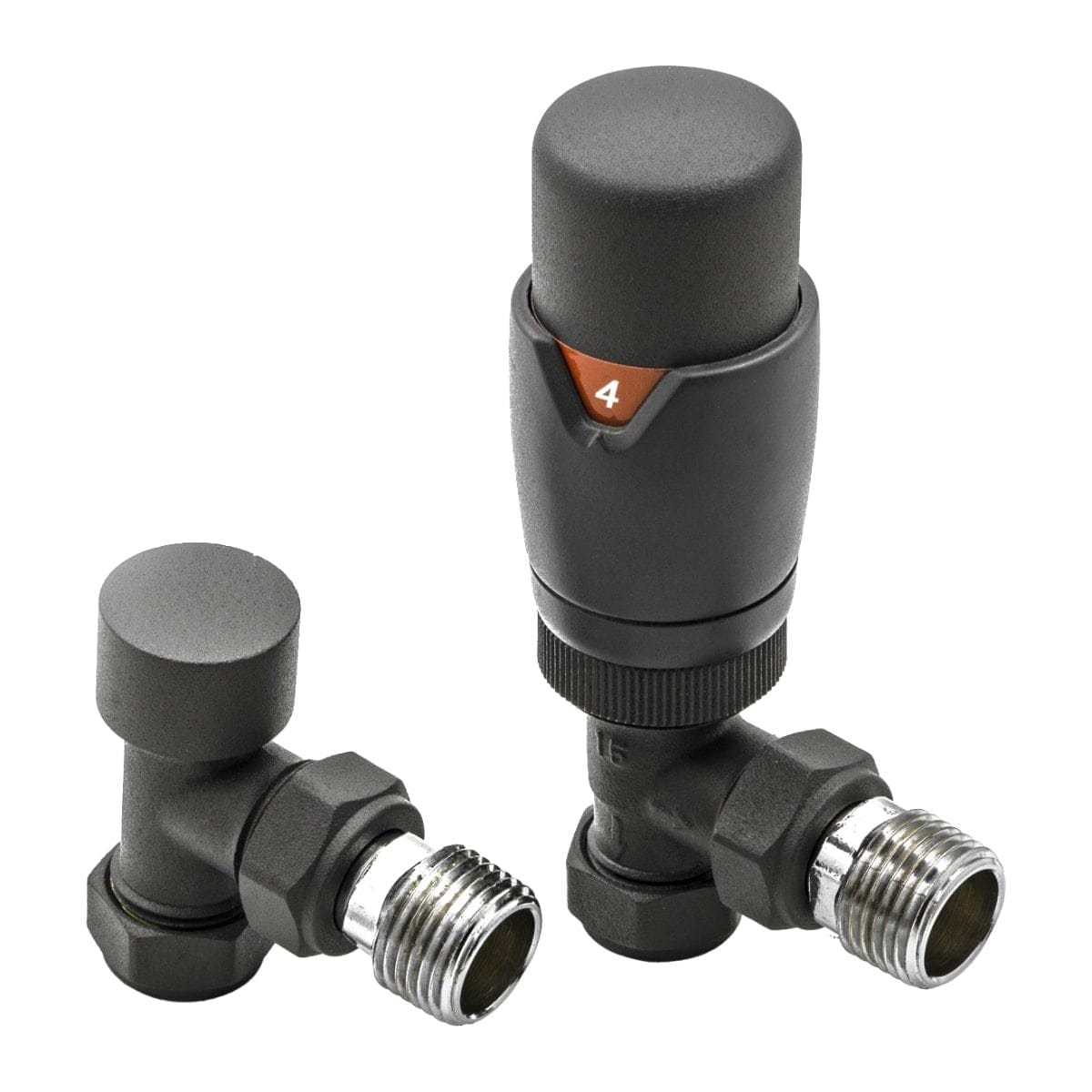 Reina Radiator Valve Anthracite Reina Modal Thermostatic Angled Radiator Valves