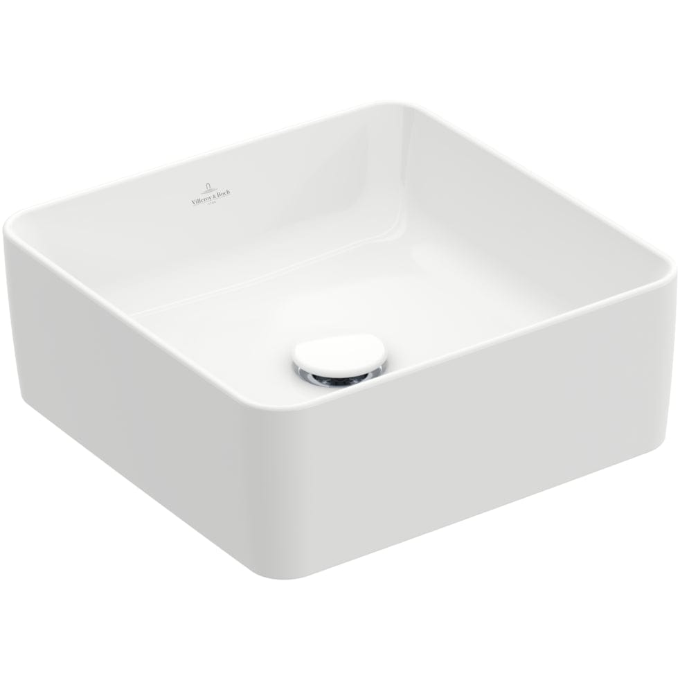Villeroy & Boch Countertop Basin Villeroy & Boch Collaro 380mm Square Countertop Basin in White Alpin