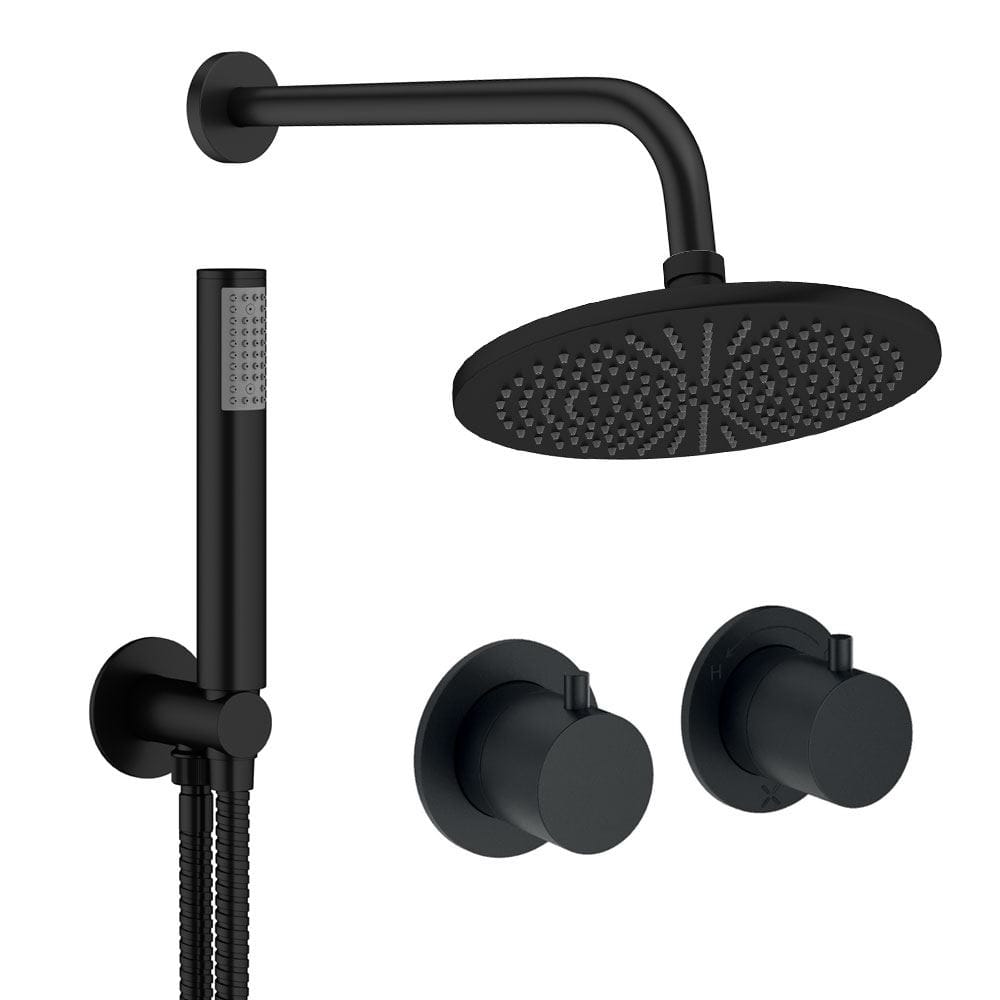 UK Bathroom Store Concealed Shower Set Crosswater Module Shower Set 1 with Fixed Head and Pencil Handset