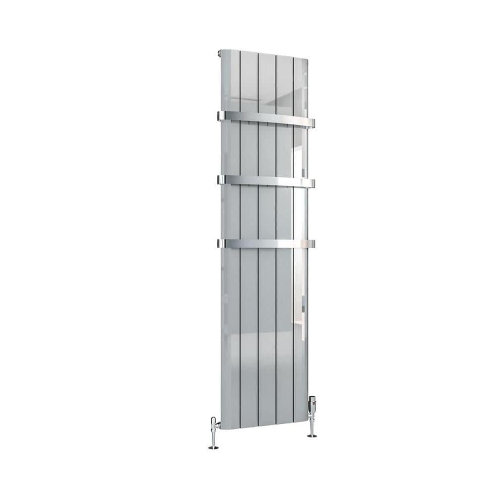 Eastbrook Panel Radiator Eastbrook Peretti Straight Vertical Aluminium Radiator in Polished Aluminium