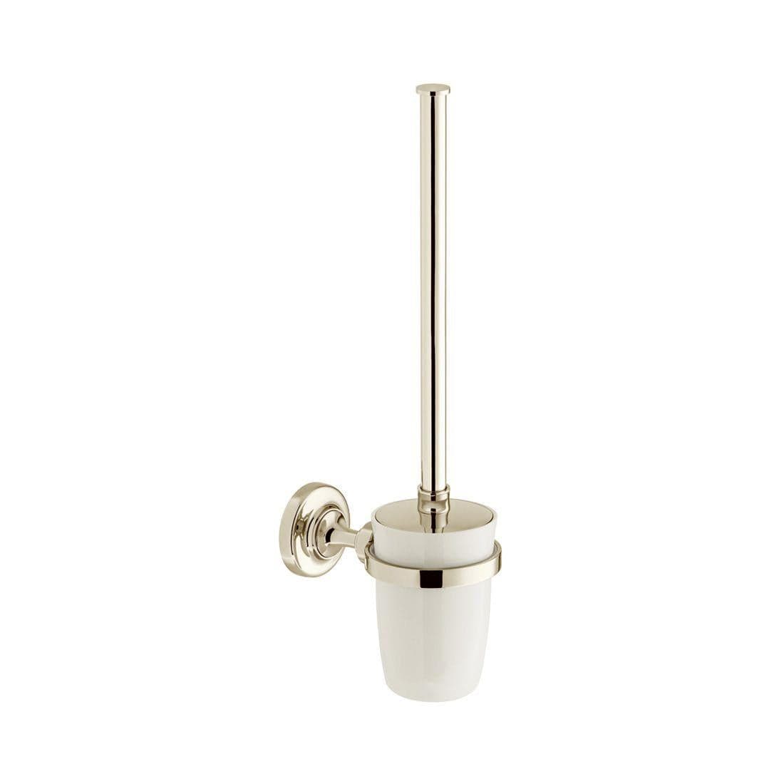 Vado Toilet Brush Bright Nickel Booth & Co. Axbridge Wall Mounted Toilet Brush and Holder