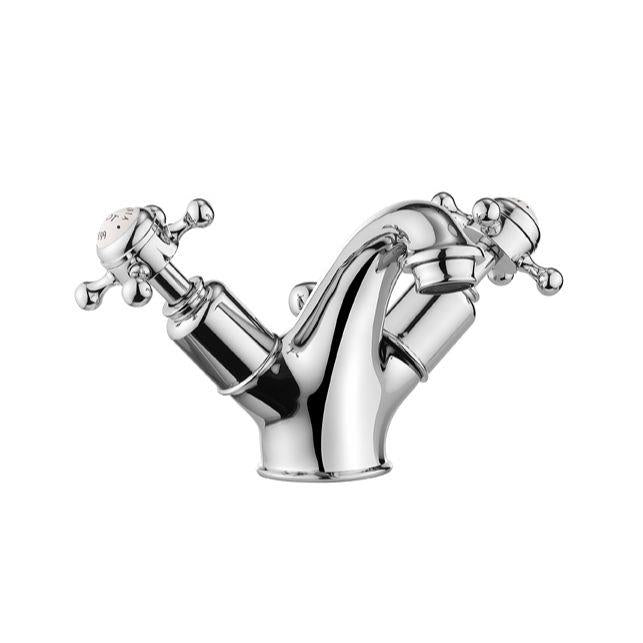 Crosswater Belgravia Crosshead Mono Basin Mixer Tap with Pop-Up Waste
