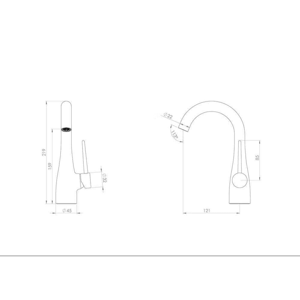 Saneux Mono Basin Tap Saneux Eden Basin Mixer Tap