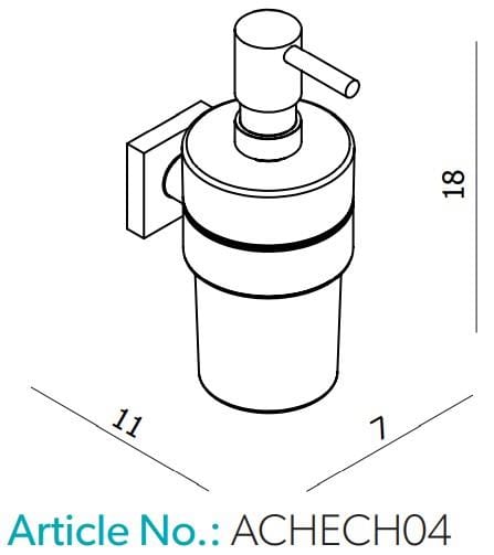 HIB Soap Dispenser HiB Hecto Wall Mounted Soap Dispenser in Chrome