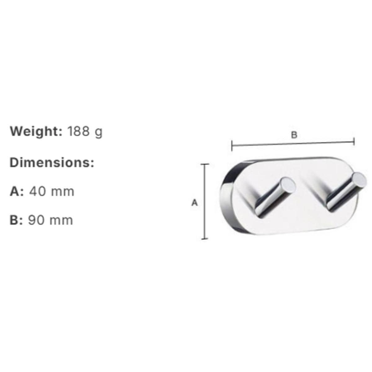 Smedbo Robe Hook Smedbo Home Double Towel Hook