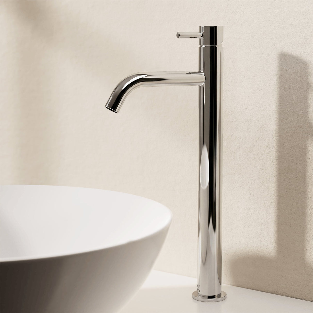 Crosswater Tall Basin Tap Chrome Crosswater MPRO Deck Mounted Tall Basin Mixer Tap