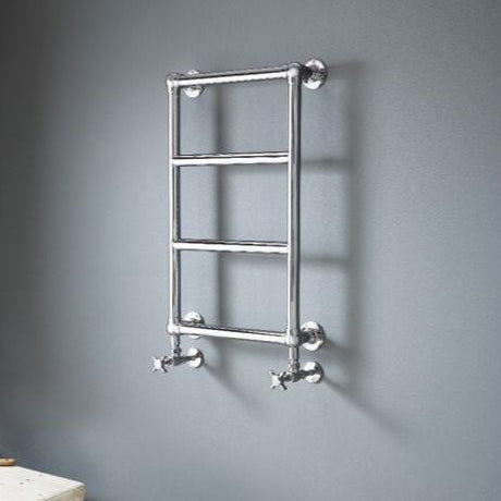 Vogue Traditional Towel Rails Vogue Vintage Traditional Straight Towel Radiator - 750 x 475mm - Chrome