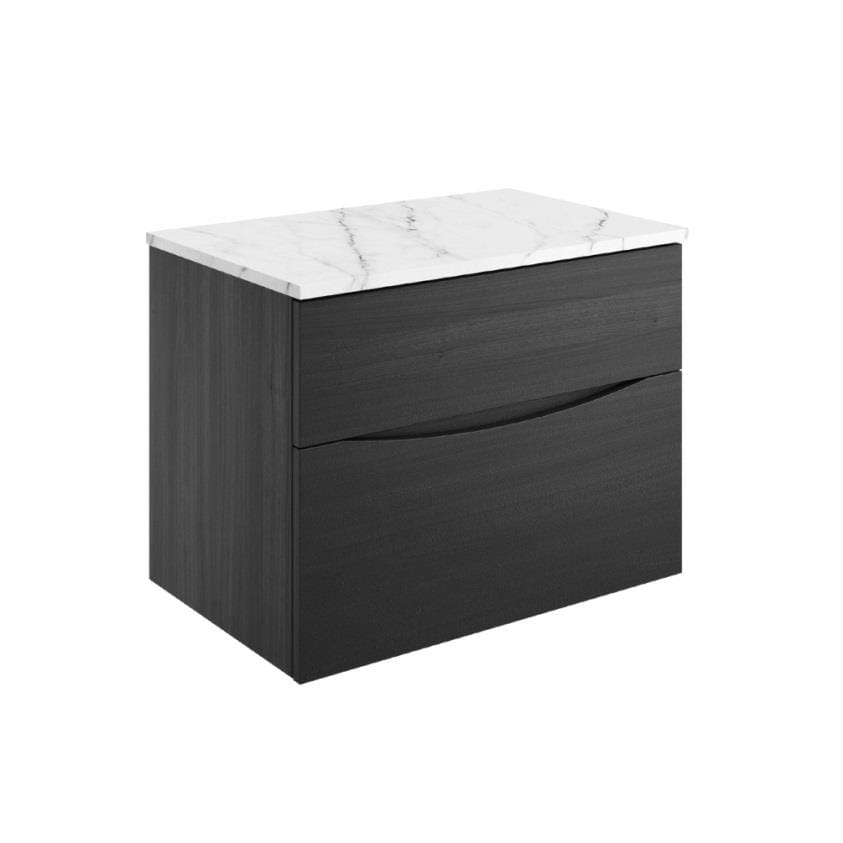 Crosswater Wall Mounted Vanity Unit Crosswater Glide II Wall Mounted Two Drawer Vanity Unit with Worktop