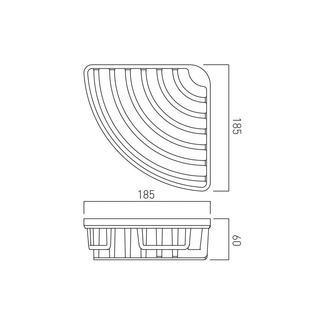 VADO Basket Vado Removable Corner Shower Basket in Chrome