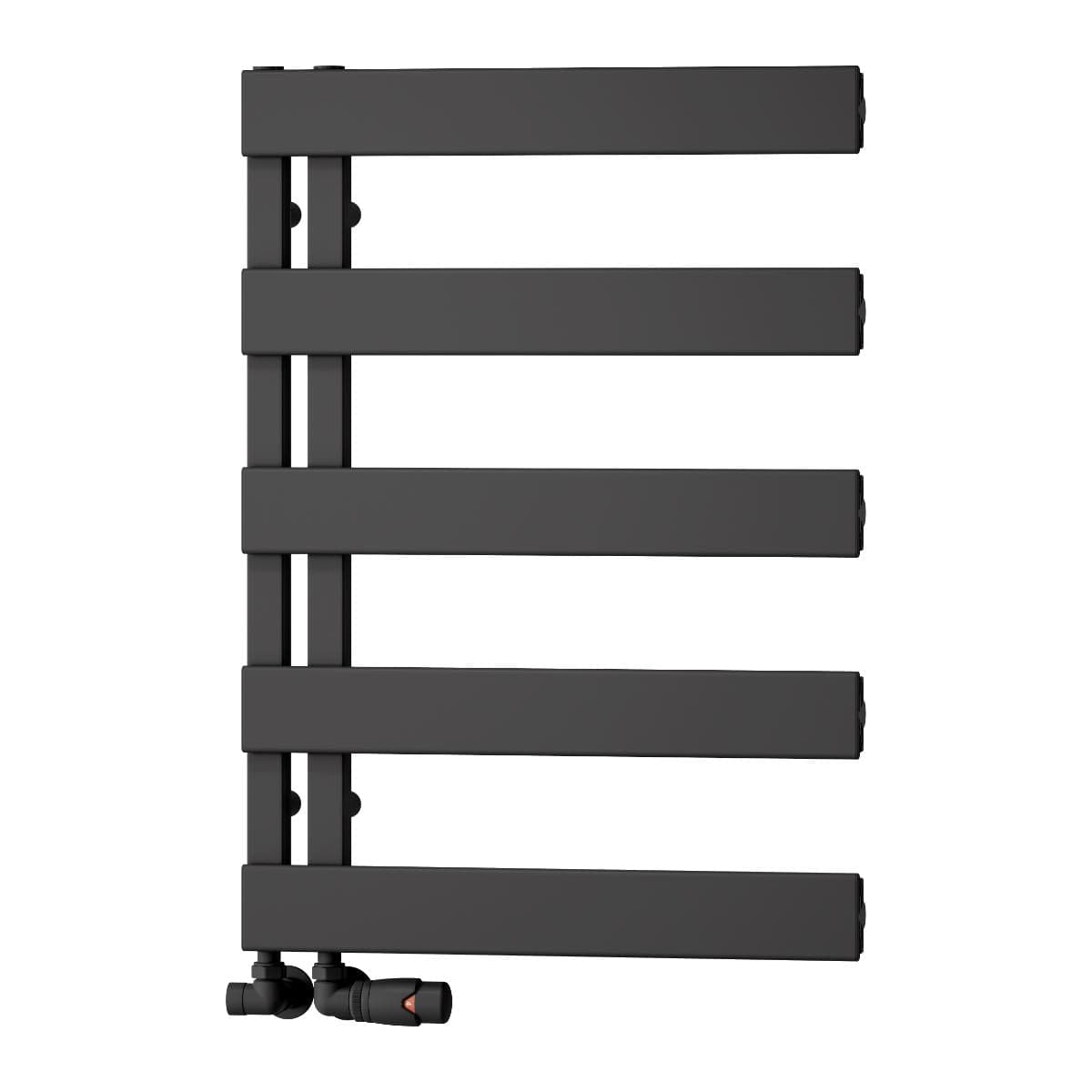 Reina Ladder Rail 710 x 500mm / Black Reina Carpena Aluminium Central Heating Designer Towel Rail