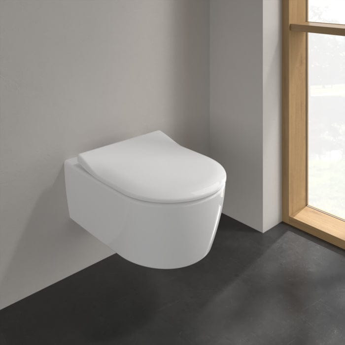 Villeroy & Boch Wall Hung Toilet Villeroy & Boch Avento Combi-Pack Wall Hung Rimless DirectFlushToilet with Slimline Soft Close Seat